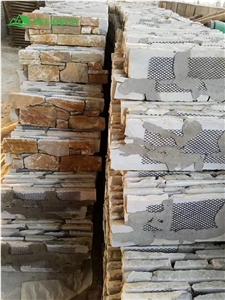 P14 Beige Slate Standard Color,Yellow Oyster Cladding Stone