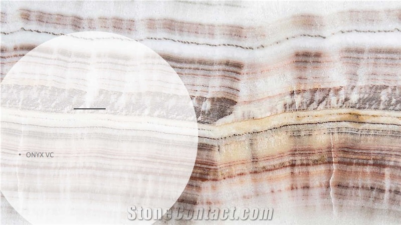 White Onyx Vein Cut Slabs