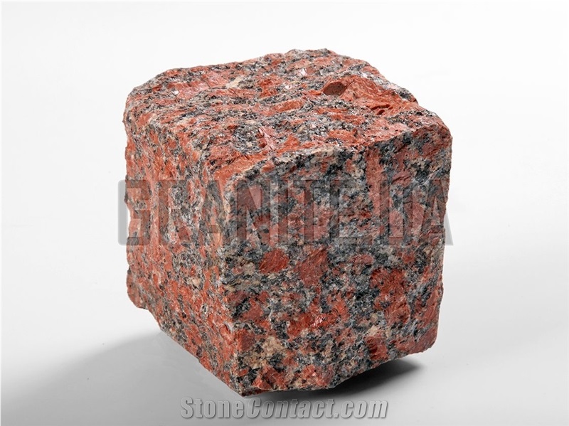 Chopped Stone Cubes From Kapustinsky Granite Cobble Stone