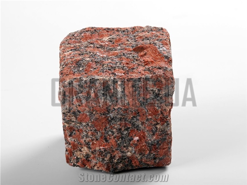Chopped Stone Cubes From Kapustinsky Granite Cobble Stone