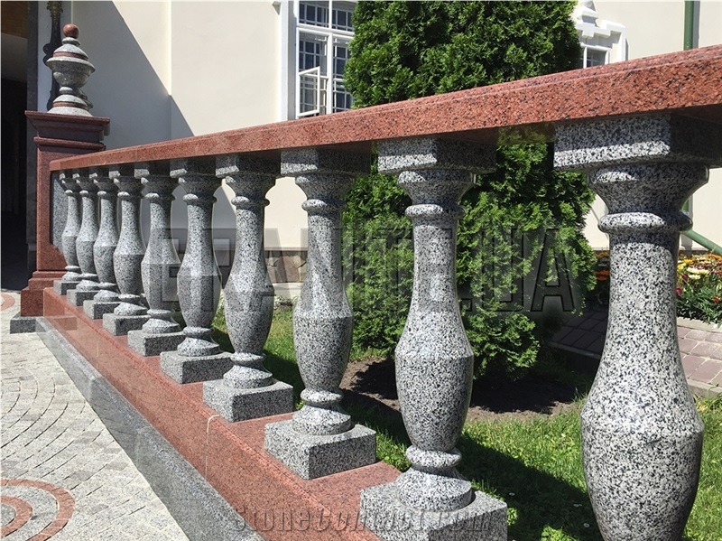 Karmin Granite-Grey Ukraine Granite Balustrades, Railings