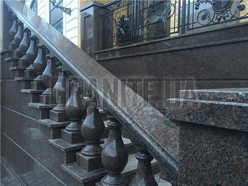 Karmin Granite-Grey Ukraine Granite Balustrades, Railings
