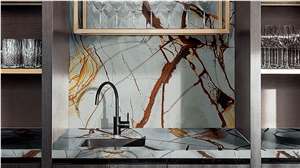 Blue Deep Quartzite Kitchen Countertop