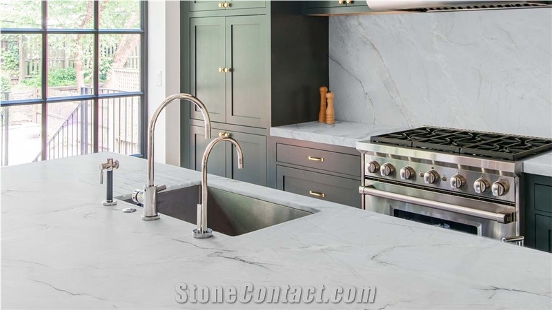 Le Blanc Quartzite Kitchen Countertop