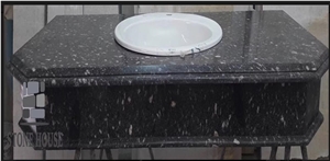 Aswan Black Granite Bathroom Countertop, Vanity Top