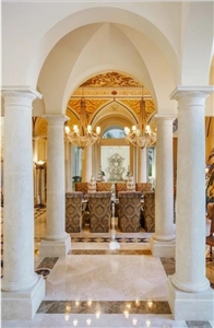 Sunny Light Marble Columns
