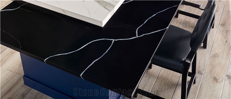 Black Marquina Quartz Stone Slabs,Quartz Slabs