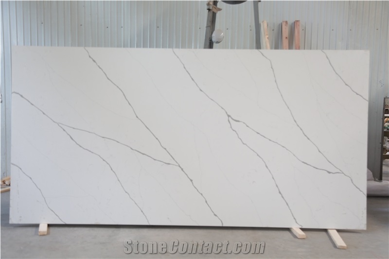 Calacatta Aurora Quartz Kitchen Countertop EWH9402