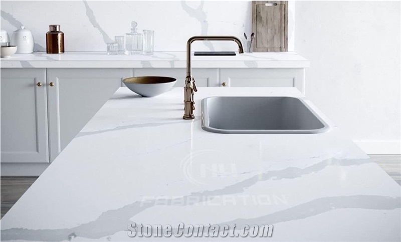 Calacatta Borghini Quartz Kitchen Countertop EWH9501