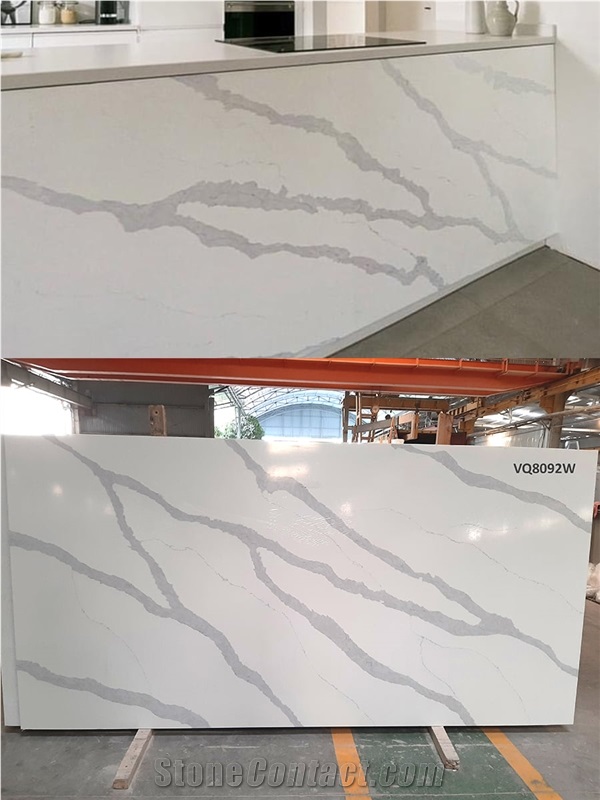 Laza Calacatta Quartz Stone Slabs