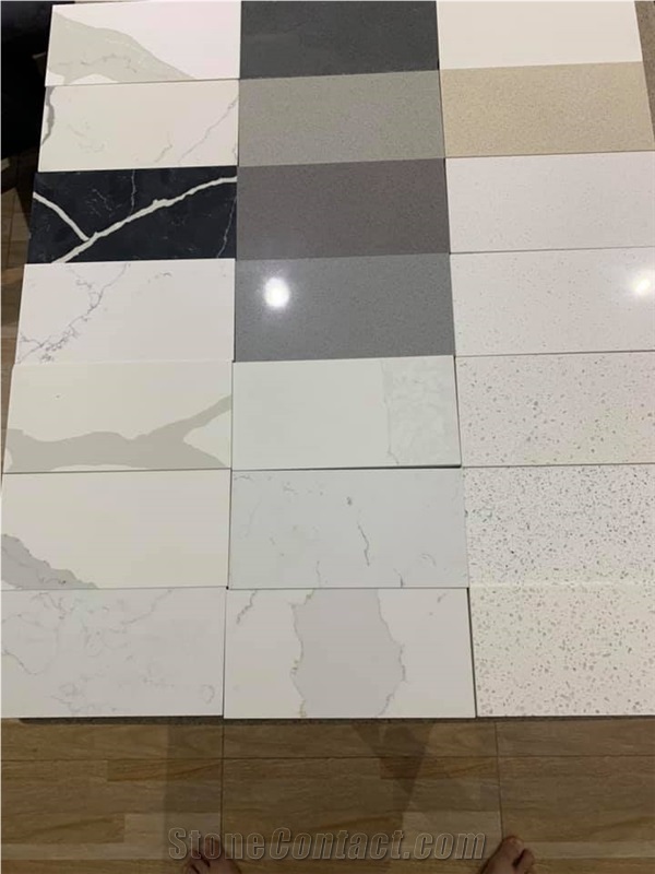 Statuario Classic EWH9503 Quartz Stone Kitchen Countertop