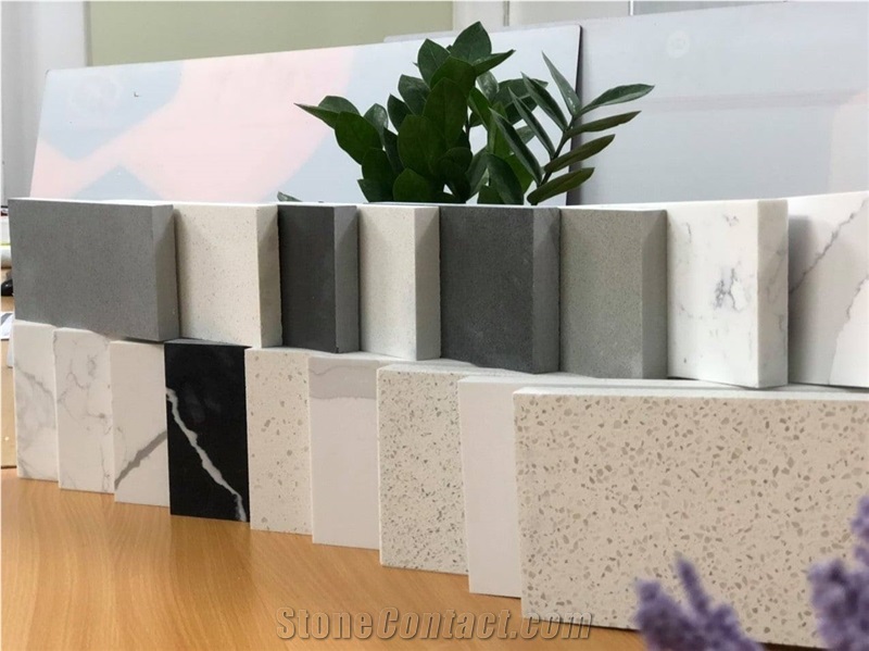 Statuario Classic EWH9503 Quartz Stone Kitchen Countertop