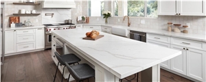 Statuario Classic EWH9503 Quartz Stone Kitchen Countertop