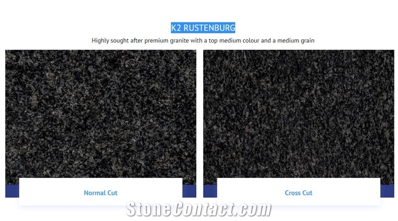 Africa Black Granite- K2 Rustenburg Dark Granite Slabs