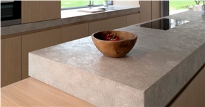 Mediterranean Green Limestone Kitchen Countertop