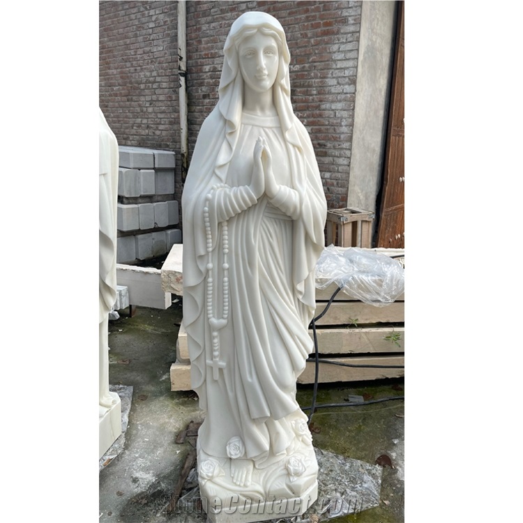 Antique White Marble Roman Statue Of Augustus