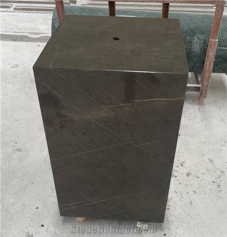 Artwork Pietra Grey Marble Trophy Base For Sculptures
