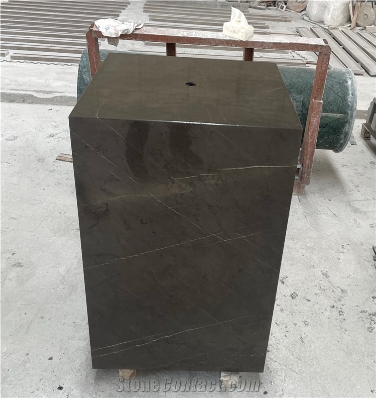 Artwork Pietra Grey Marble Trophy Base For Sculptures