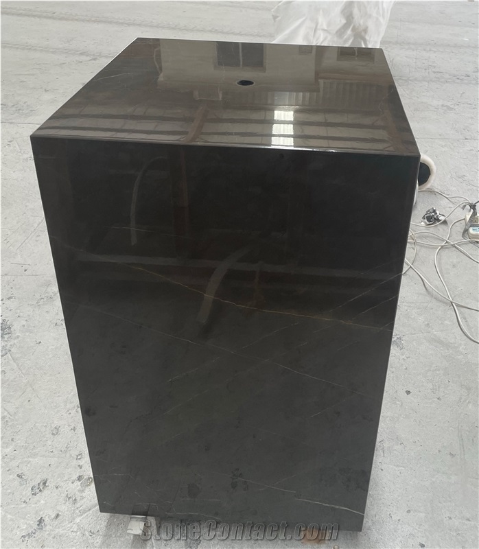Artwork Pietra Grey Marble Trophy Base For Sculptures