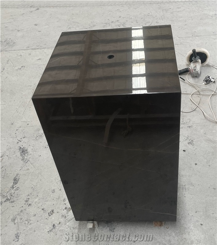 Artwork Pietra Grey Marble Trophy Base For Sculptures