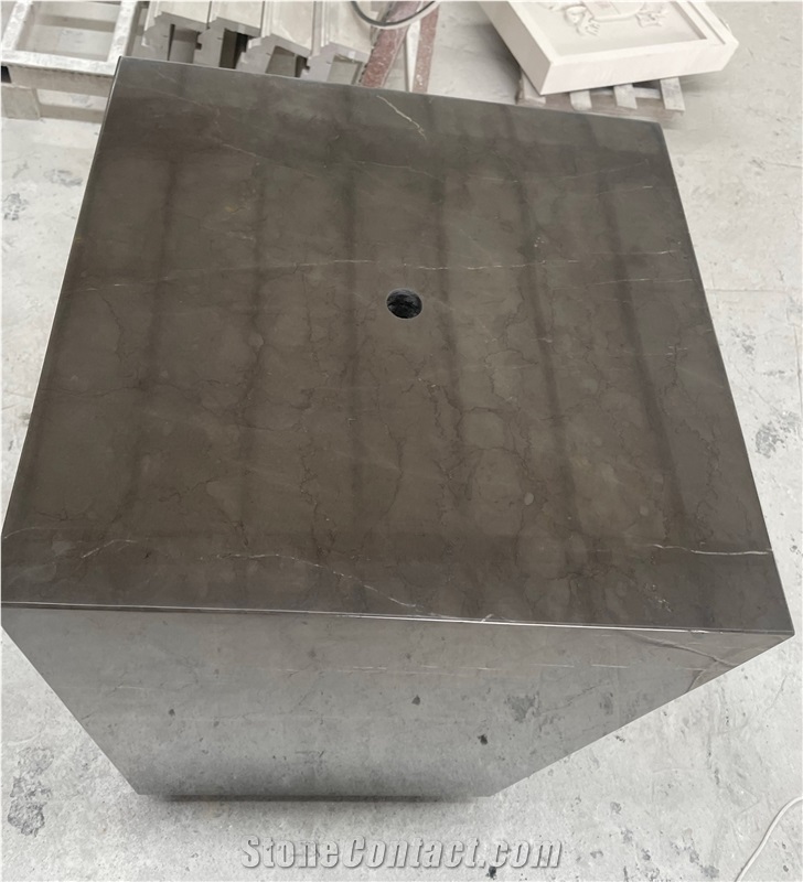 Artwork Pietra Grey Marble Trophy Base For Sculptures