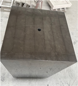 Artwork Pietra Grey Marble Trophy Base For Sculptures