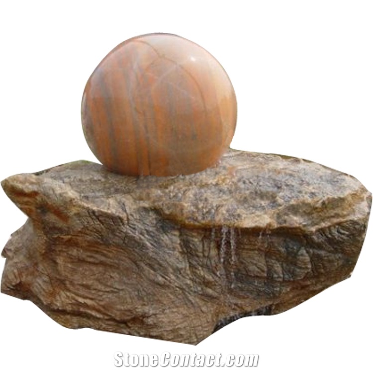 Beautiful Pink Lotus Flower Marble Carving Fountain