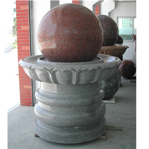 Beautiful Pink Lotus Flower Marble Carving Fountain
