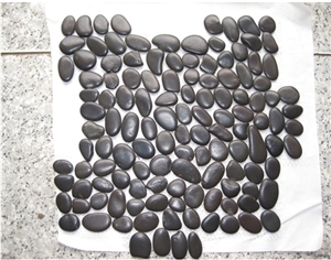 Black River Pebble Stone Pattern, Pebbles On Mesh