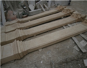 Brown Emperador Marble Square Roman Carving Rome Columns