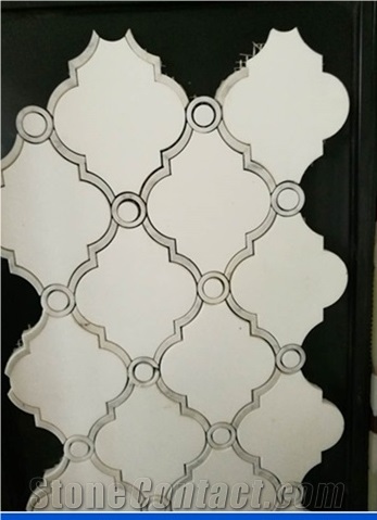 Carrara White Marble Mini Lantern Shaped Mosaic