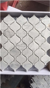 Carrara White Marble Mini Lantern Shaped Mosaic