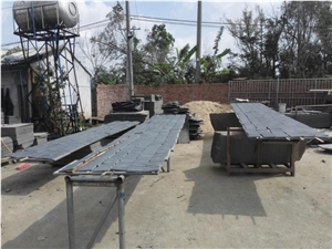 Cheap Interior Use Honed Hainan Grey Basalt Tiles