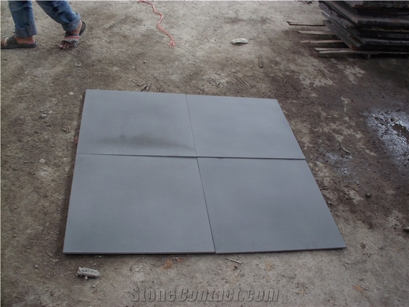 Cheap Interior Use Honed Hainan Grey Basalt Tiles