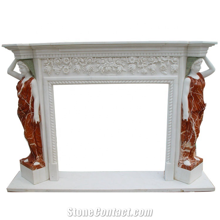 Cheaper Yellow Sandstone Fireplace Mantel