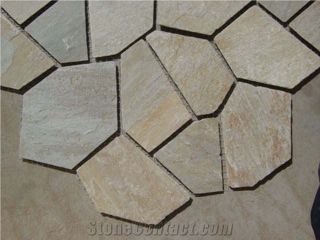 Chinese Multi Color Slate Irregular Flagstones Walkway