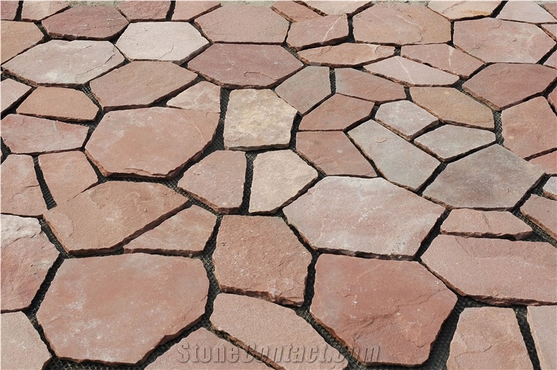 Chinese Multi Color Slate Irregular Flagstones Walkway