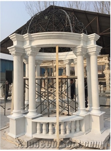 Chinese White Marble Garden Gazebo Pavilion