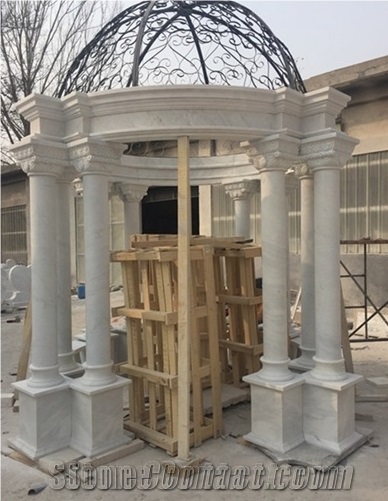 Chinese White Marble Garden Gazebo Pavilion