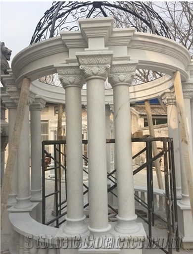Chinese White Marble Garden Gazebo Pavilion
