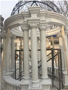 Chinese White Marble Garden Gazebo Pavilion