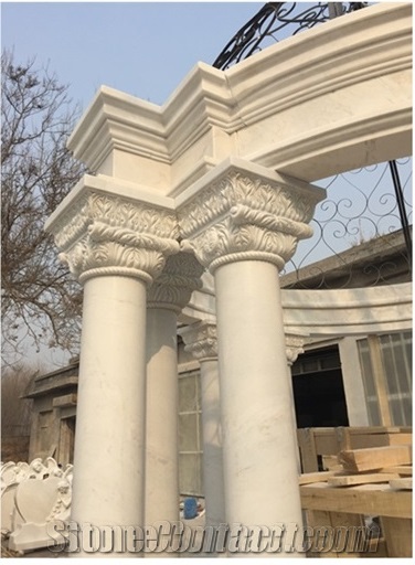 Chinese White Marble Garden Gazebo Pavilion