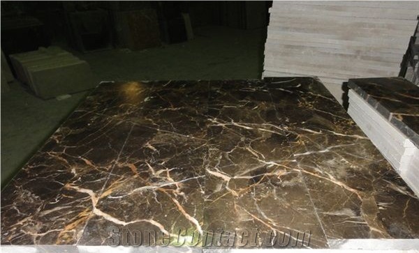 Coffee Dark Brown Polished Marble Tiles And Slabs