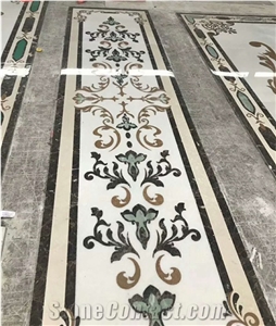 Free Design Any Style Waterjet Marble Floor Medallion