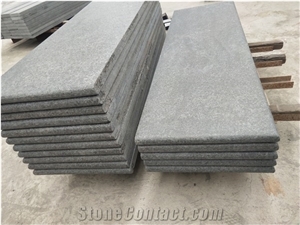 G684 Black Pearl Granite Staircase Steps Risers For Outdoor