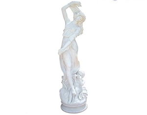 Garden Moon Goddess Marble Statue, Outdoor Girl Lady