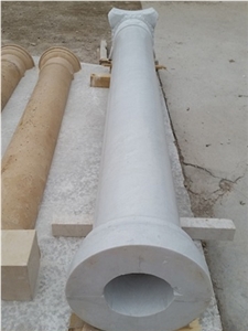 Hand Carving Roman White Marble Pillars & Columns