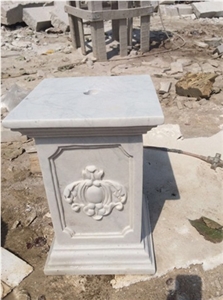 Hand Carving Roman White Marble Pillars & Columns