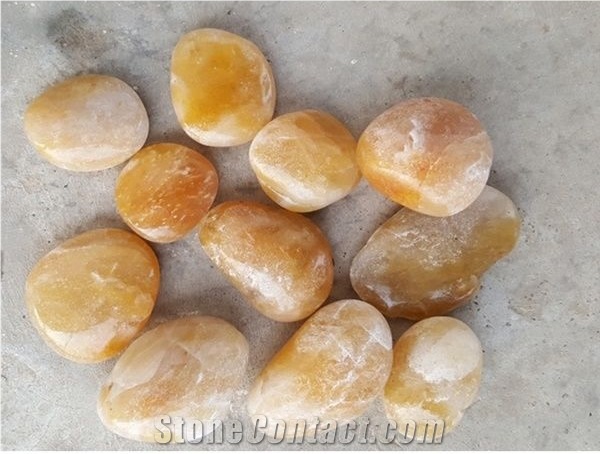 High Polished White River Pebble Stone