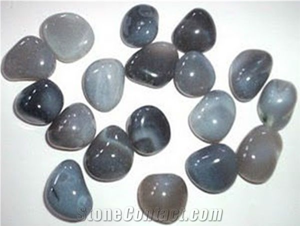 High Polished White River Pebble Stone